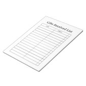 Bloc-note Suivi des Cadeaux Reçus (Incliné)