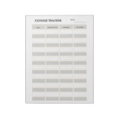 Bloc-note Suivi des dépenses mensuelles  (Tourné)
