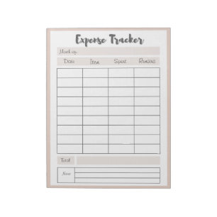 Bloc-note Suivi des dépenses personnalisées