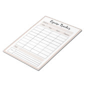 Bloc-note Suivi des dépenses personnalisées (Incliné)