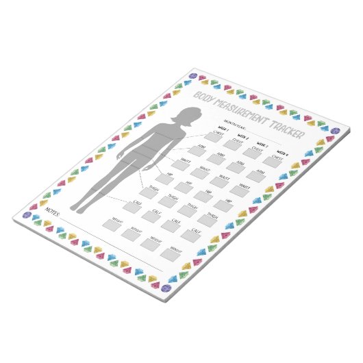 Bloc-note Suivi des mesures corporelles (Incliné)