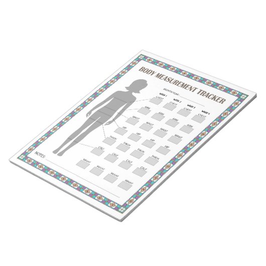 Bloc-note Suivi des mesures corporelles (Incliné)