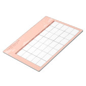 Bloc-note Suivi mensuel de Peach (Incliné)