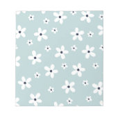 Bloc-note Summer Boho Blue White Daisy Flowers (Devant)