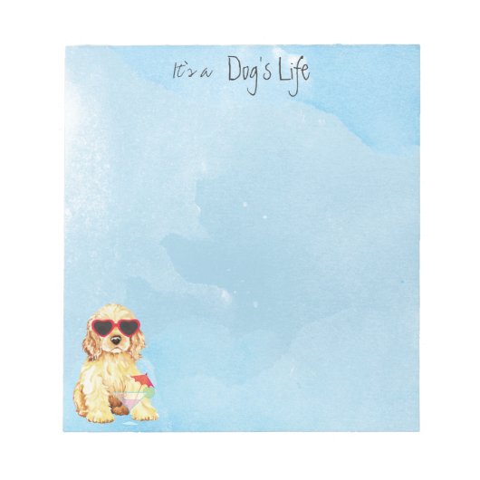Bloc-note Summer Cocker Spaniel (Devant)