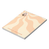 Bloc-note Sunburst rétro tourbillonner orange soleil photo e (Tourné)