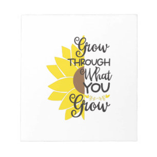 Bloc-note Sunflower Lover   Croissez À Travers Ce Que Vous C