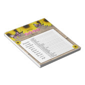Bloc-note Sunflower rose Baby shower Word jeu (Incliné)