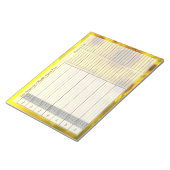 Bloc-note Sunflower Weekly Personalized Menu Plan Notepad (Incliné)
