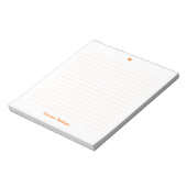Bloc-note Sunset Orange Little Heart Handwritten Name Lined (Tourné)