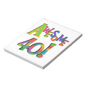 Bloc-note Super 40 T-shirts et cadeaux d'anniversaire (Tourné)