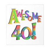 Bloc-note Super 40 T-shirts et cadeaux d'anniversaire (Devant)