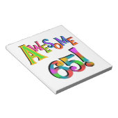 Bloc-note Super 65 Tshirts et cadeaux d'anniversaire (Incliné)