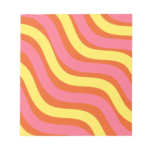 Bloc-note Super orange jaune rose Vif Gris moderne Gras (Devant)