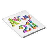 Bloc-note Superbe 21 T-shirts et cadeaux d'anniversaire (Incliné)