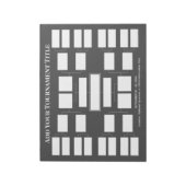 Bloc-note Support de tournoi sportif - 16 équipes - Gris (Tourné)