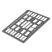 Bloc-note Support de tournoi sportif - 16 équipes - Gris (Incliné)