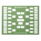 Bloc-note Support de tournoi sportif - 32 équipes (Devant)