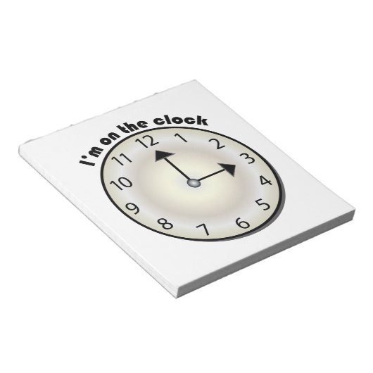 Bloc-note Sur L'Horloge (Incliné)