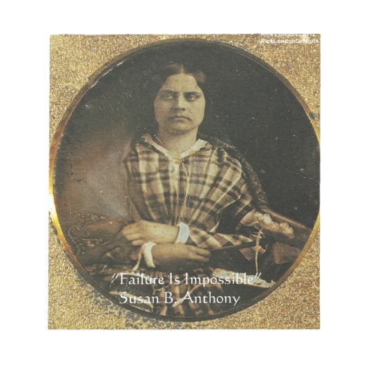 Bloc-note Susan B Anthony Citation de sagesse Cadeaux et car (Devant)