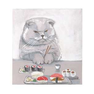 Bloc-note Sushi Cat Mr. Grumps ©CSiravo