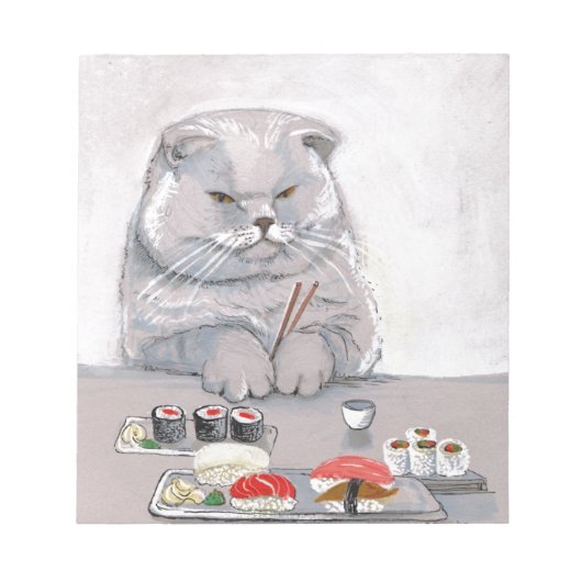 Bloc-note Sushi Cat Mr Grumps ©CSiravo (Devant)