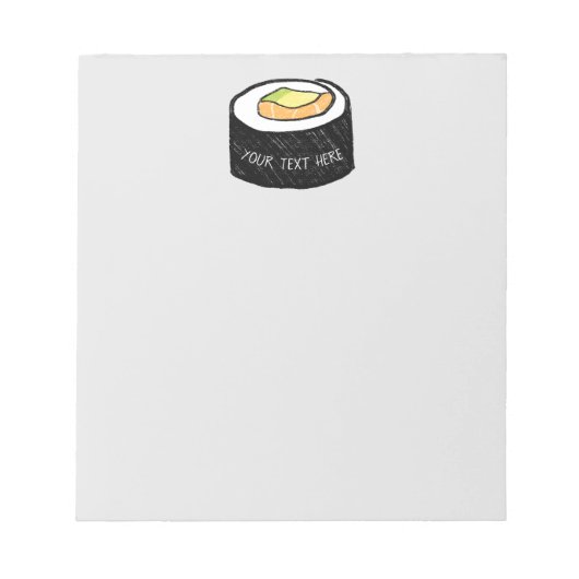 Bloc-note Sushi Maki personnalisé | Alaska Roll Sushi (Devant)