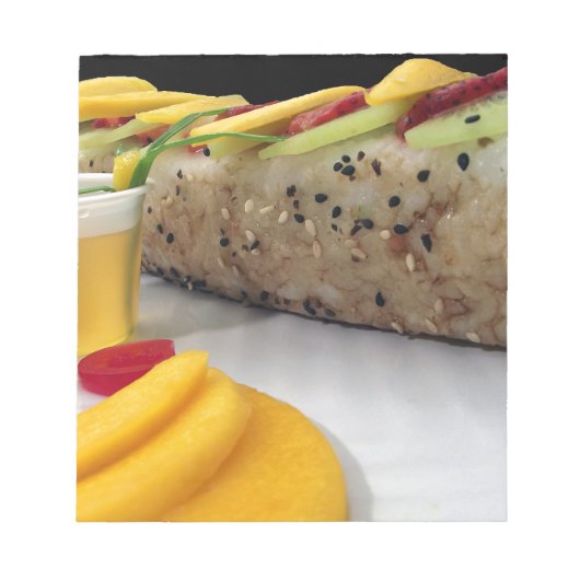 Bloc-note Sushi Roll Sushi Mango Riz Japonais Alimentation a (Devant)