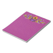Bloc-note Swag de tournesol sur Magenta des perles Belles (Tourné)