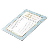 Bloc-note Sweet Baby Blue et Gold Confetti - Scramble (Incliné)