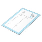 Bloc-note Sweet Blue & Grey Elephant - Baby Name Jeu (Incliné)