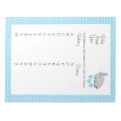 Bloc-note Sweet Blue & Grey Elephant - Baby Name Jeu (Devant)