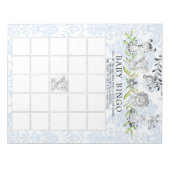 Bloc-note Sweet Safari Animaux Garçons Baby shower Bingo Jeu (Devant)