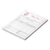 Bloc-note Sweet Treats Bakery Order Form Receipt Invoice (Tourné)