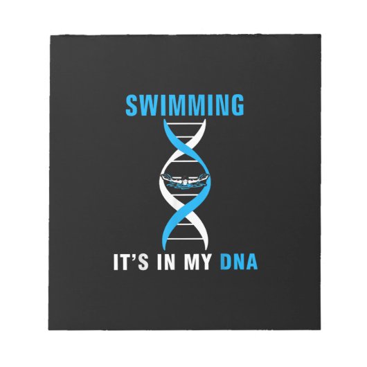 Bloc-note Swimming Its In My DNA Funny Swimer Cool Love (Devant)