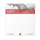 Bloc-note Symbole 3D Médicale professionnel ADN croisé (Devant)