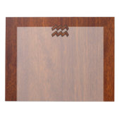 Bloc-note Symbole Aquarius Zodiac Style acajou (Devant)