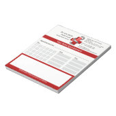 Bloc-note Symbole croix Médicale rouge serpent rendez-vous e (Tourné)