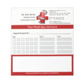 Bloc-note Symbole croix Médicale rouge serpent rendez-vous e (Devant)