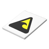 Bloc-note Symbole de danger du tsunami (Tourné)