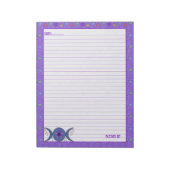 Bloc-note Symbole de déesse de la lune triple (Tourné)