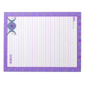 Bloc-note Symbole de déesse de la lune triple (Devant)