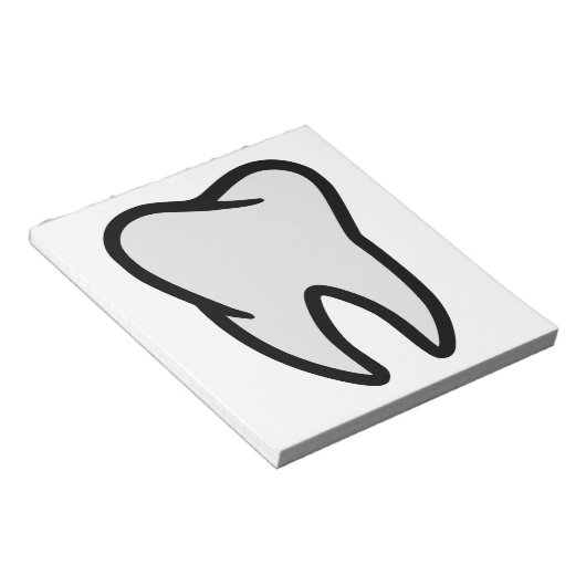 Bloc-note Symbole de dent (Incliné)