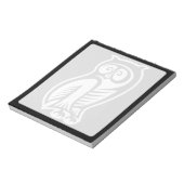 Bloc-note Symbole de hibou blanc (Tourné)
