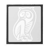 Bloc-note Symbole de hibou blanc (Devant)