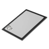 Bloc-note Symbole de hibou blanc (Incliné)