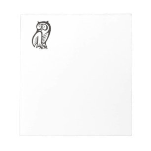 Bloc-note Symbole de hibou noir