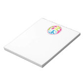 Bloc-note SYMBOLE DE LA PAIX Hippie (Tourné)