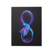 Bloc-note Symbole de Neon Infinity par Glowing Hummingbird (Tourné)