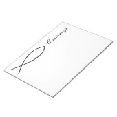 Bloc-note Symbole de poisson chrétien Ichthys Thunder_Cove (Incliné)